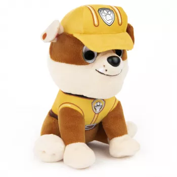 PAW Patrol GUND oficiálny Rubble v charakteristickej stavebnej uniforme plyšová hračka, plyšák pre deti od 1 roka, 15 cm