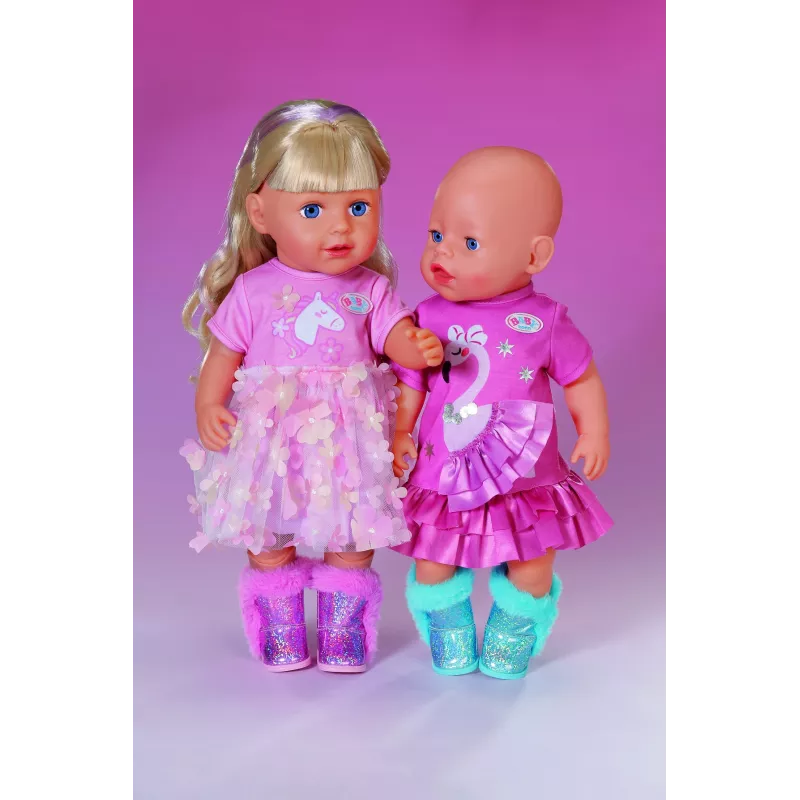 BABY born trblietavé čižmy 2-farebné prevedenie 43 cm topánky pre bábiky