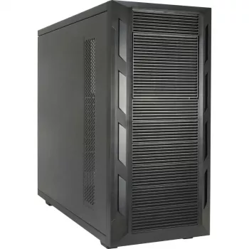 Počítačová skriňa INTER-TECH 88887382 Micro Tower čierna — Micro Tower, podporuje ATX/EATX/SSI EEB/Micro ATX/Mini-ITX, 7×3,5-palcové pozície, 2×2,5-palcové pozície, 10×5,25-palcové pozície, 2×USB 3.2 Gen1