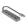Lindy 4-portový USB 3.0 hub s vypínačmi