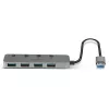 Lindy 4-portový USB 3.0 hub s vypínačmi