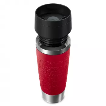 Cestovný hrnček EMSA Travel Mug Classic N2022200 500 ml čierny, červený, nerezová oceľ nerezová oceľ
