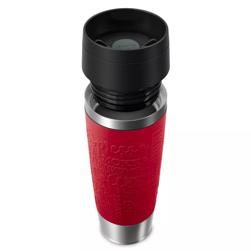 Cestovný hrnček EMSA Travel Mug Classic N2022200 500 ml čierny, červený, nerezová oceľ nerezová oceľ