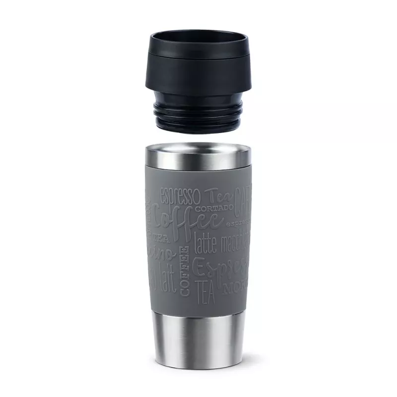 Cestovný hrnček EMSA Travel Mug Classic 360 ml sivý nerezový cestovný hrnček