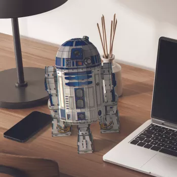 4D Build, Star Wars R2-D2 kartónová stavebnica 201 dielov | Star Wars hračka na stôl | konštrukčná hračka | 3D stavebnice pre dospelých a mládež od 12 rokov