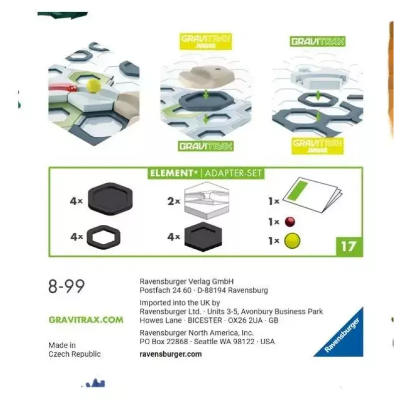 Rozširujúca adaptérová sada Ravensburger GraviTrax 27532 na stavbu tratí