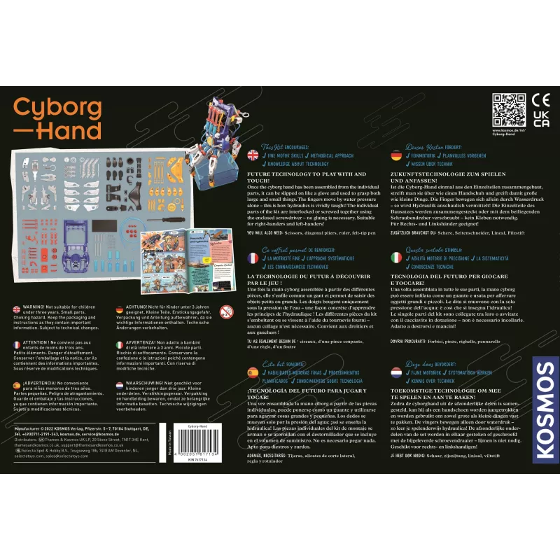 Kosmos Cyborg-Hand, engineering kit, technika, 10 rokov, čierna