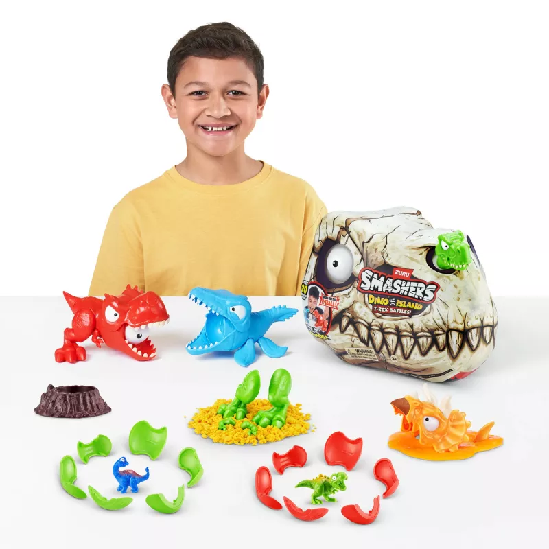 Zuru Smashers T-Rex Battles figúrka – zberateľská dinosaurová akčná figúrka, triedené modely