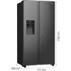 Hisense RS5P535NTFE Side-by-Side chladnička voľne stojaca 566 L čierna