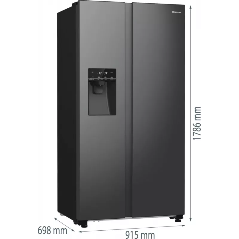 Hisense RS5P535NTFE Side-by-Side chladnička voľne stojaca 566 L čierna