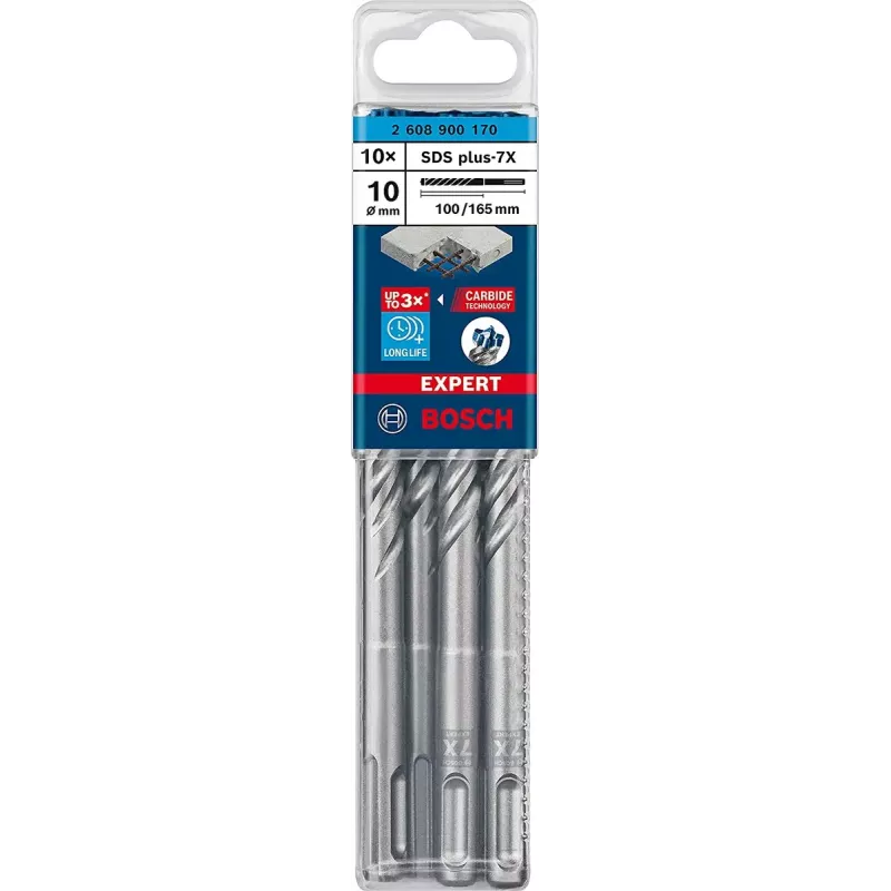 Bosch Expert SDS-plus-7X Vrták do kladiva 5 mm x 165 mm, 10 ks (2608900158)