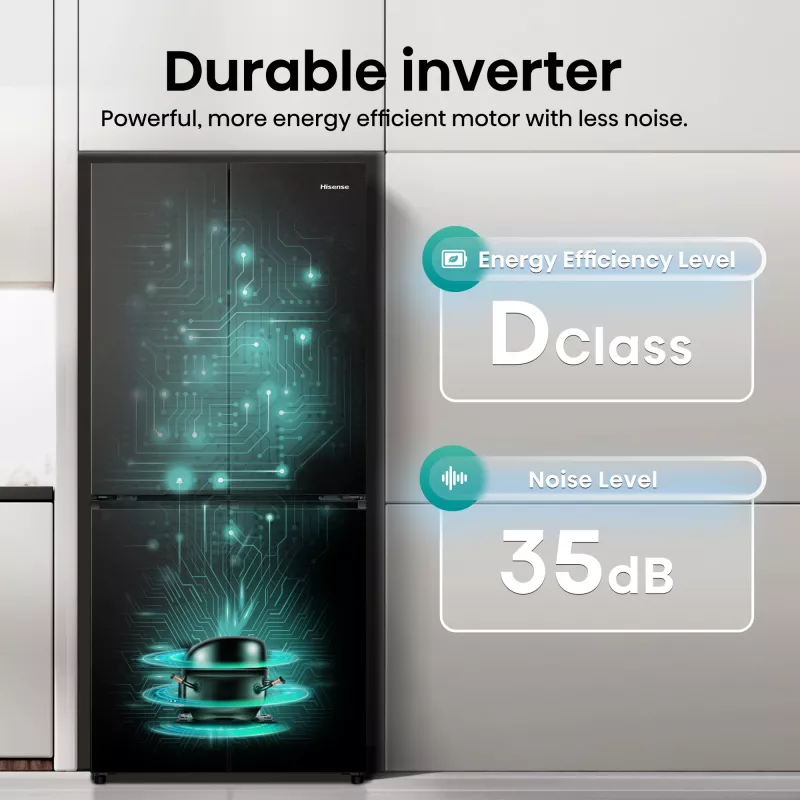 Hisense RQ5P470SAFD voľne stojaca 483 l čierna, nerez