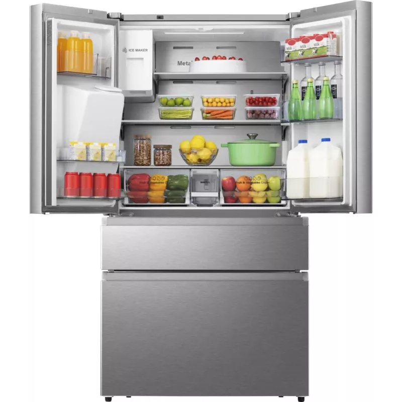 Hisense RF728N4SASE voľne stojaca 560 l nerez