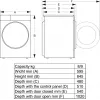 Hisense WD3S8043BW3 práčka so sušičkou voľne stojaca predné plnenie biela
