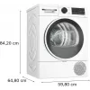 Bosch Serie 6 WQG241001 sušička bielizne voľne stojaca predné plnenie 9 kg biela