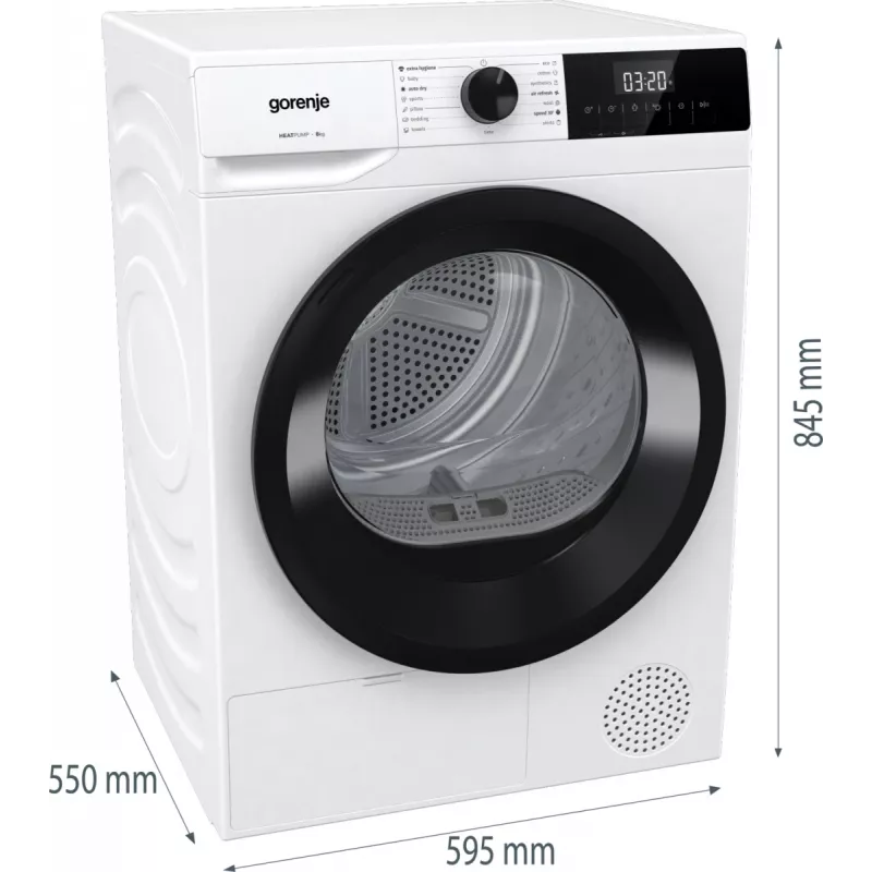 Gorenje DHNE83 sušička bielizne voľne stojaca predné plnenie 8 kg biela