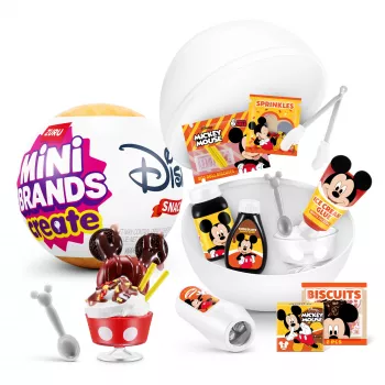 Mini Brands Create Disney Snacks séria 1 kapsula, kuchyňa, 8 rok(ov), batérie súčasťou, LR44, viacfarebná