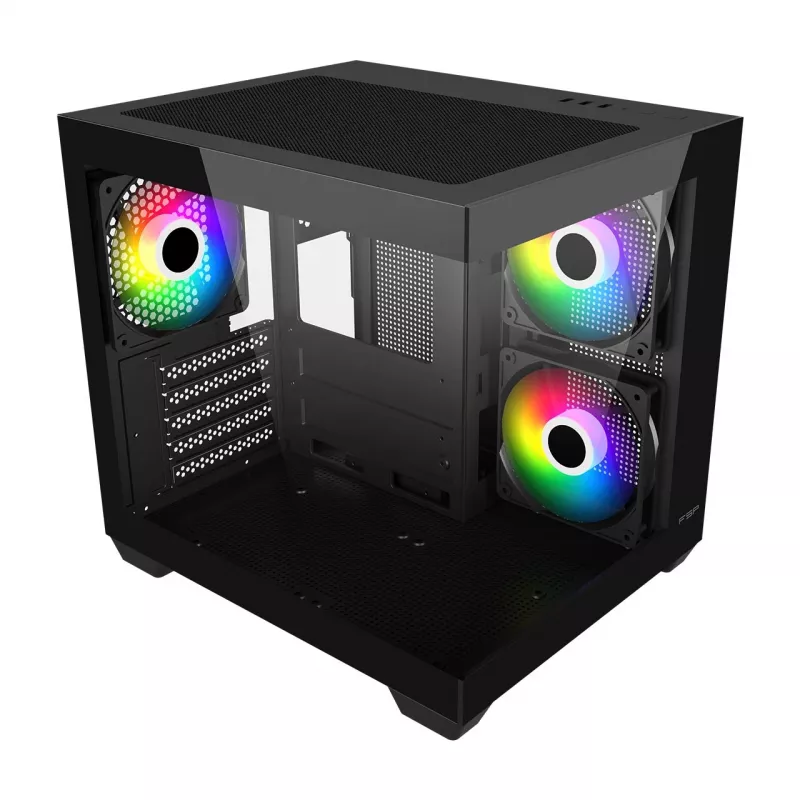 Fortron FSP Geh Mini S140 BA micro-ATX / M-ITX PC skriňa, ARGB, čierna