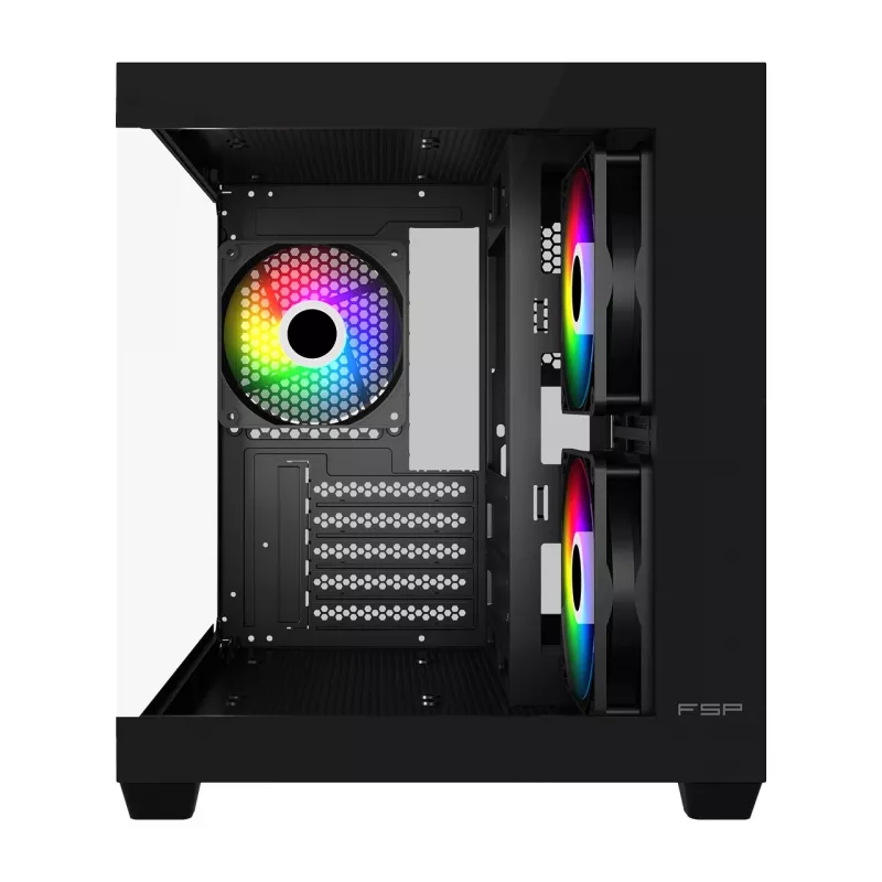 Fortron FSP Geh Mini S140 BA micro-ATX / M-ITX PC skriňa, ARGB, čierna