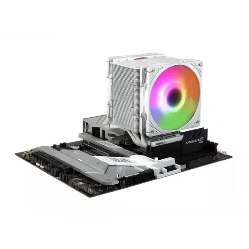 CPU chladič SCYTHE Mugen 6 Dual Fan White ARGB Edition, dva 120 mm ventilátory, biely povrch