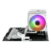 CPU chladič SCYTHE Mugen 6 Dual Fan White ARGB Edition, dva 120 mm ventilátory, biely povrch