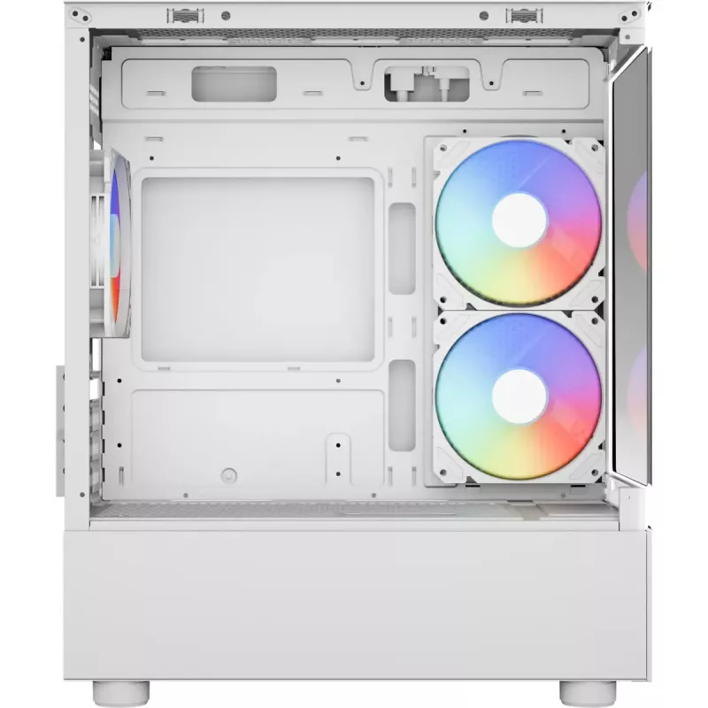 Skriňa typu tower pre PC AEROCOOL Viewport Mini-G-WT-v4 ARGB s dvoma tvrdenými sklenenými panelmi, biela