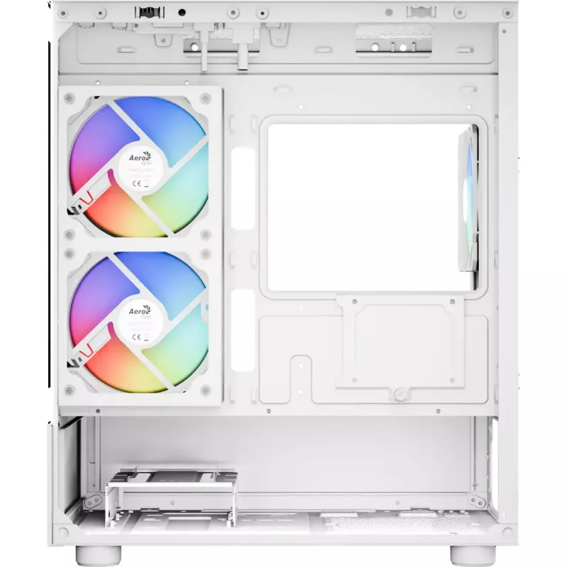 Skriňa typu tower pre PC AEROCOOL Viewport Mini-G-WT-v4 ARGB s dvoma tvrdenými sklenenými panelmi, biela