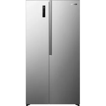 Gorenje Side by Side NRS917E41X SI, voľne stojaca, American Door, sivá, 2 dvere, Touch, LED