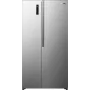 Gorenje Side by Side NRS917E41X SI, voľne stojaca, American Door, sivá, 2 dvere, Touch, LED