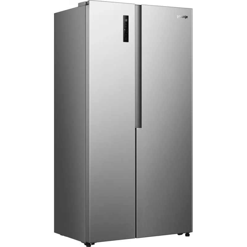 Gorenje Side by Side NRS917E41X SI, voľne stojaca, American Door, sivá, 2 dvere, Touch, LED