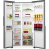 Gorenje Side by Side NRS917E41X SI, voľne stojaca, American Door, sivá, 2 dvere, Touch, LED