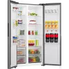 Gorenje Side by Side NRS917E41X SI, voľne stojaca, American Door, sivá, 2 dvere, Touch, LED