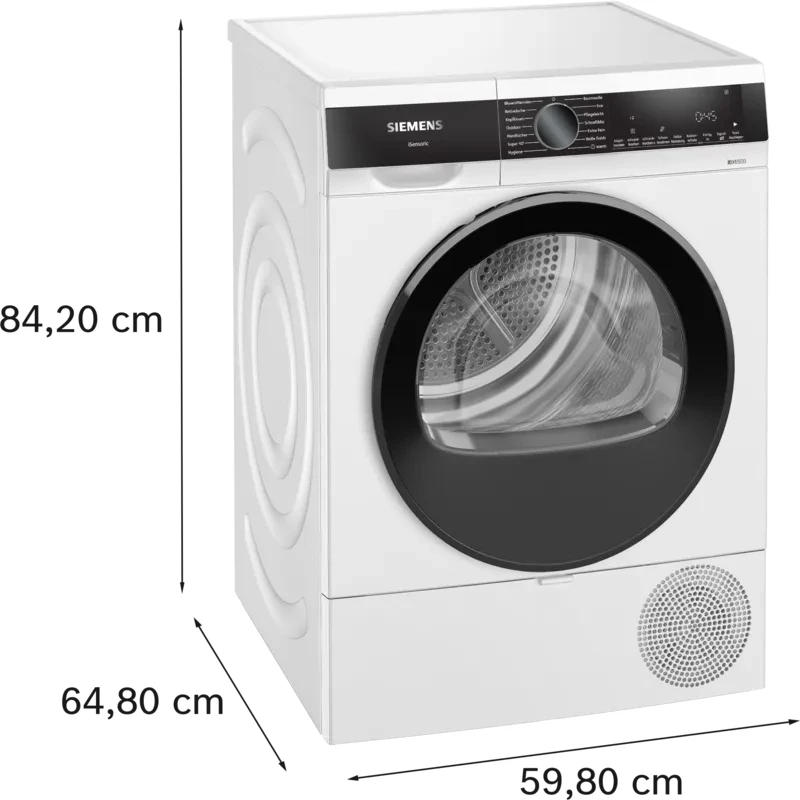 Siemens iQ500 WQ33G2D41 sušička bielizne voľne stojaca predné plnenie 9 kg biela