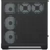 Skriňa tower APNX V2-F-BK-v1 s tromi tvrdenými sklenenými panelmi, čierna