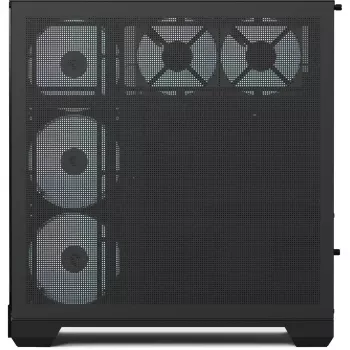 Skriňa tower APNX V2-F-BK-v1 s tromi tvrdenými sklenenými panelmi, čierna