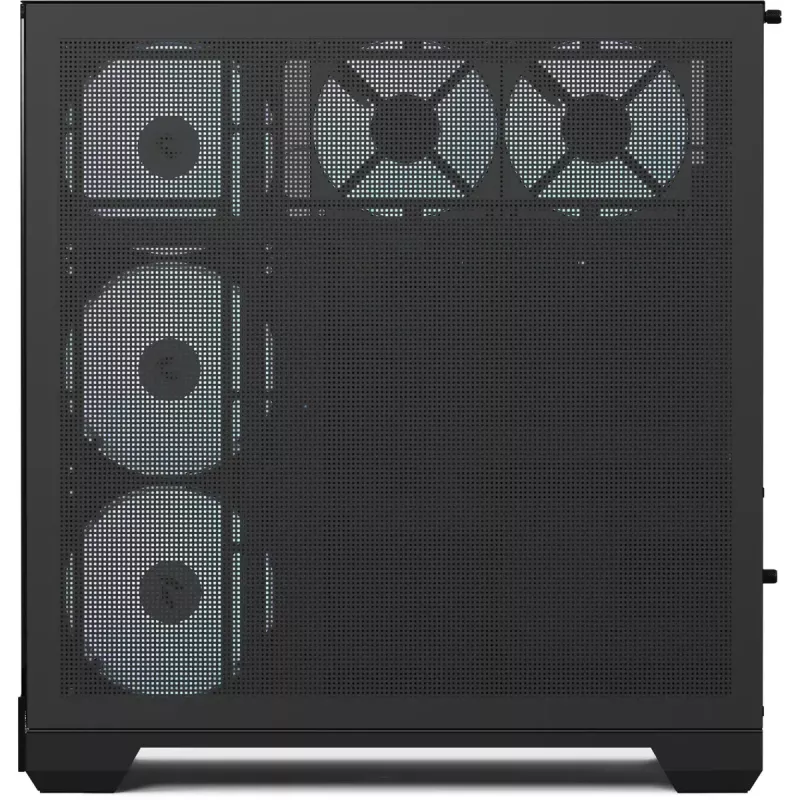 Skriňa tower APNX V2-F-BK-v1 s tromi tvrdenými sklenenými panelmi, čierna