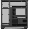 Skriňa tower APNX V2-F-BK-v1 s tromi tvrdenými sklenenými panelmi, čierna