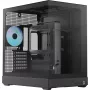 Skriňa tower APNX V2-F-BK-v1 s tromi tvrdenými sklenenými panelmi, čierna