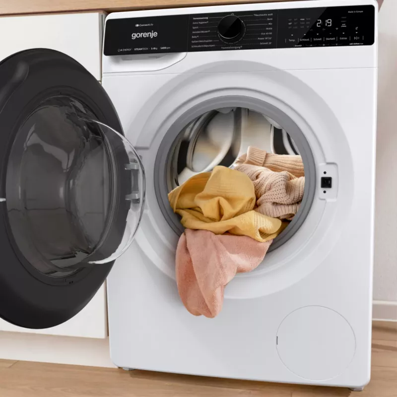 Gorenje WPNA84A2TS práčka s predným plnením 8 kg 1400 ot/min čierna, biela