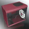 RAIJINTEK METIS PLUS Mini Tower PC skriňa červená — Mini-ITX, 1x 3,5-palcový slot, 4x 2,5-palcové sloty, 120-mm ventilátor