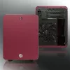 RAIJINTEK METIS PLUS Mini Tower PC skriňa červená — Mini-ITX, 1x 3,5-palcový slot, 4x 2,5-palcové sloty, 120-mm ventilátor