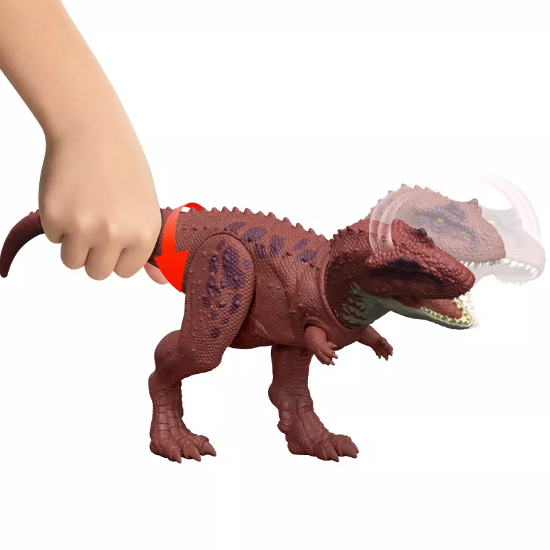 Jurassic World Rebirth Wild Roar Aucasaurus dinosaurová hračka, útok ovládaný chvostom a zvuk