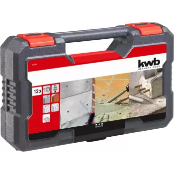 KWB 240290 Sada sekáčov a vrtákov SDS-plus, 12 ks, 5-16 mm