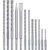 KWB 240290 Sada sekáčov a vrtákov SDS-plus, 12 ks, 5-16 mm