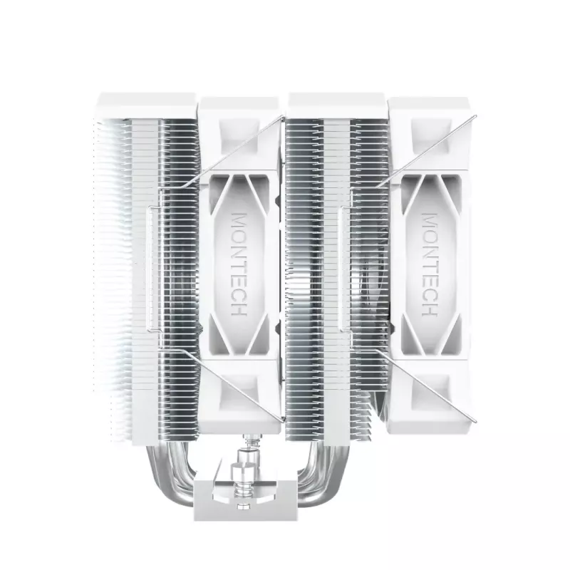 CPU chladič Montech NX600 (biela) s 120 mm ventilátorom, kompatibilný vzduchový chladič pre stolové procesory
