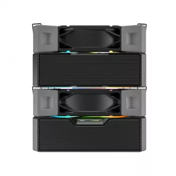 CPU chladič Montech NX600 ARGB, čierny, 120 mm ventilátor, ARGB osvetlenie