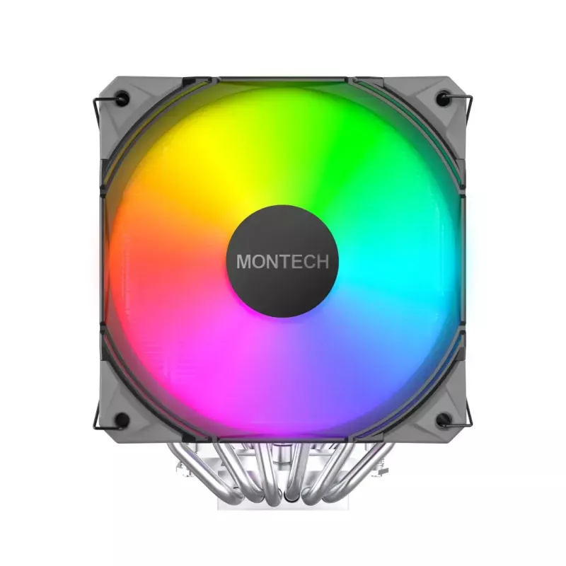 CPU chladič Montech NX600 ARGB, čierny, 120 mm ventilátor, ARGB osvetlenie