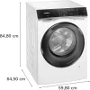 Siemens iQ700 WN54C2A40 práčka so sušičkou voľne stojaca plnenie spredu biela