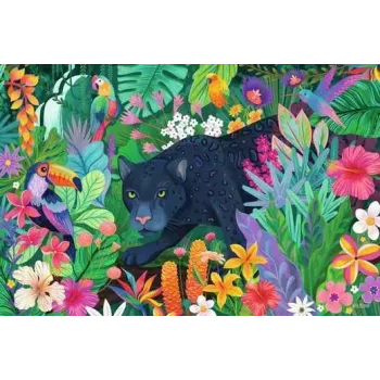 Ravensburger Puzzle Panther v rozkvitnutej džungli — 3000 dielikov, veľkoformátové voľnočasové puzzle