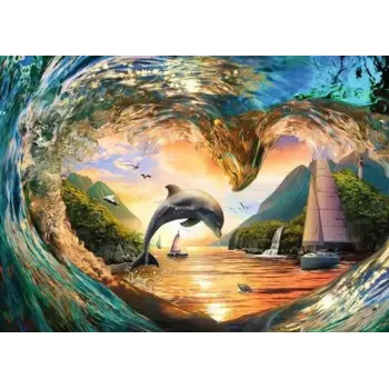 Puzzle Ravensburger Sunset Splash, 1000 dielikov, na šírku, šírka 700 mm